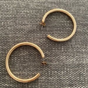 Thick Zara gold tone hoops